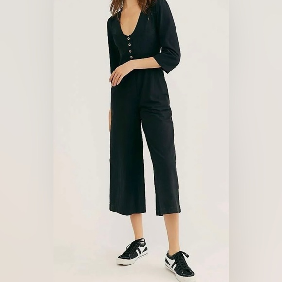 Free People Pants - Free People Back Into It Jumpsuit  (XS)
